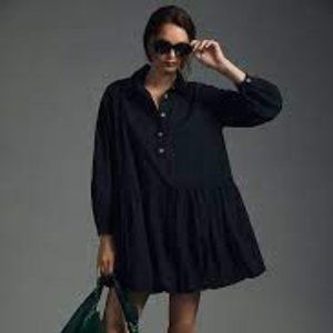 ISO Maeve Bubble-Hem Shirt Dress, size XXS in black, but also mint and pink